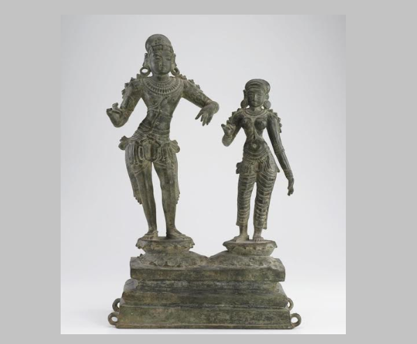 <p>Idol of Saint Sundarar and wife Paravai, stolen from Nareeshwarar temple at Veeracholapuram in Villupuram, now at the Freer Gallery of Art in the US<o:p></o:p></p>