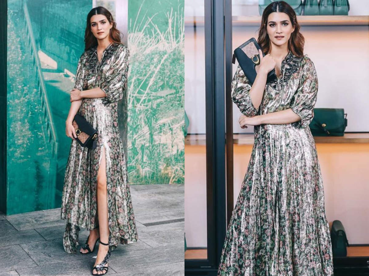 Kriti Sanon attended the NYFW 2019 in a sexy thigh-high slit dress ...