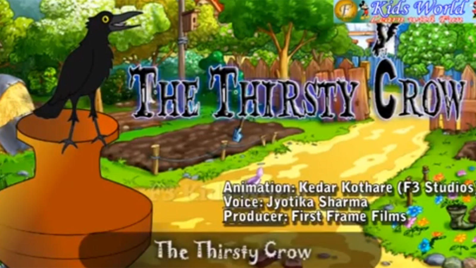 Children English Nursery Story Moral Story The Thirsty Crow