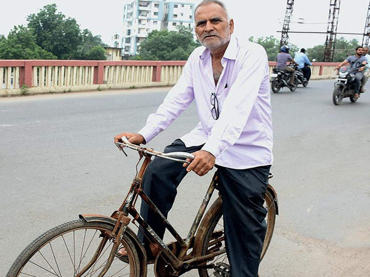 man with cycle