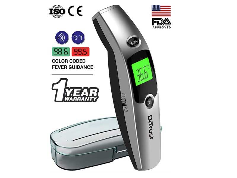 Infrared Thermometer Measure Body Temperature From A