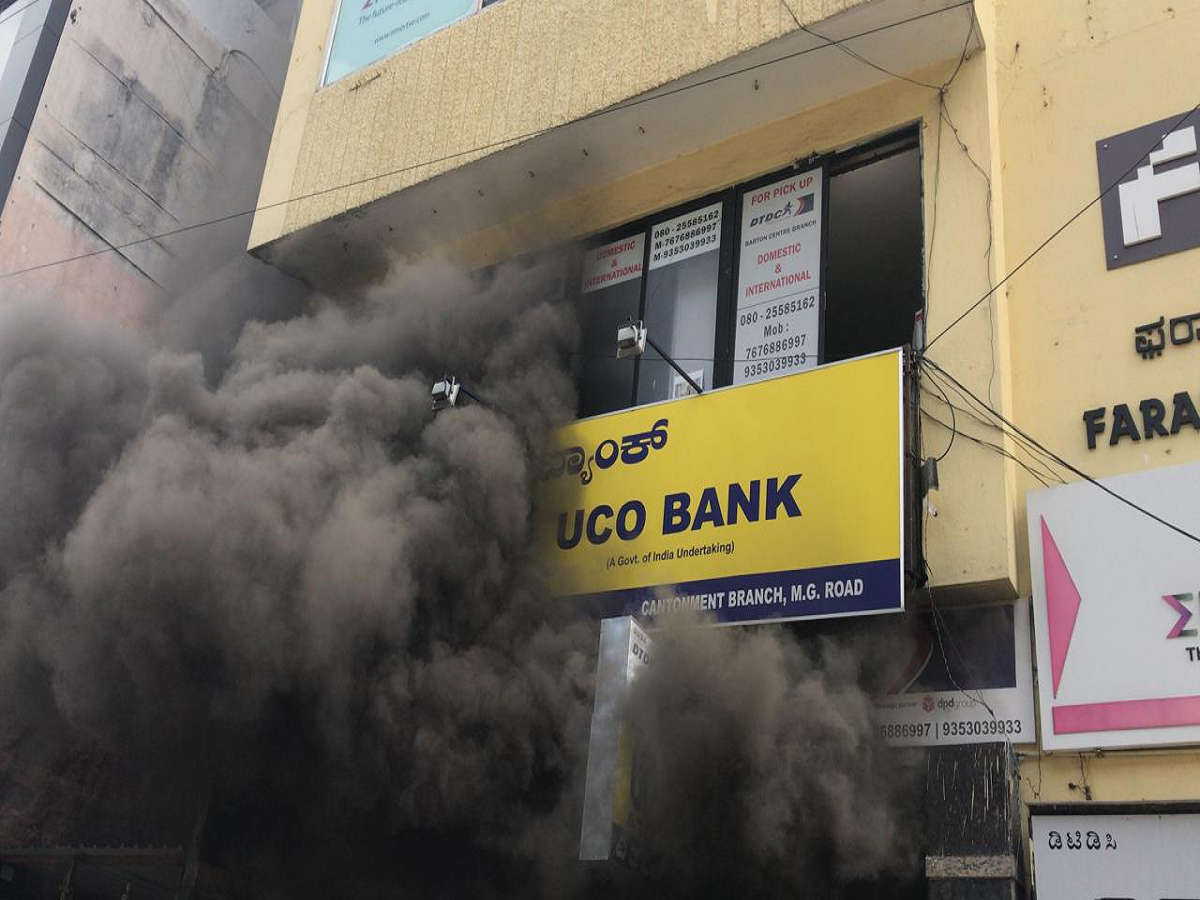 The fire broke out in a UCO Bank branch at MG Road