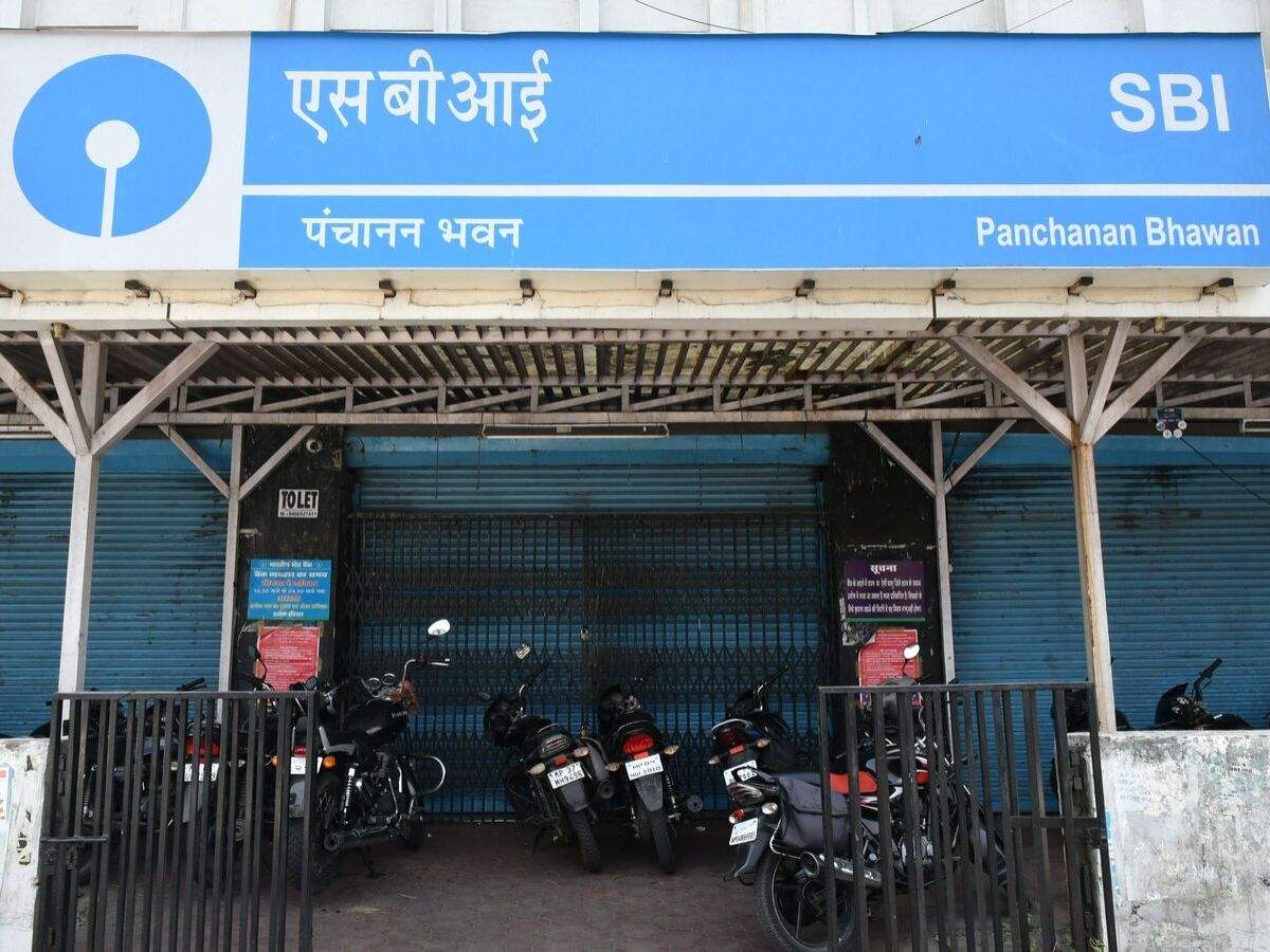 SBI headquarter building locked during bank employees' strike in Bhopal. (File photo)