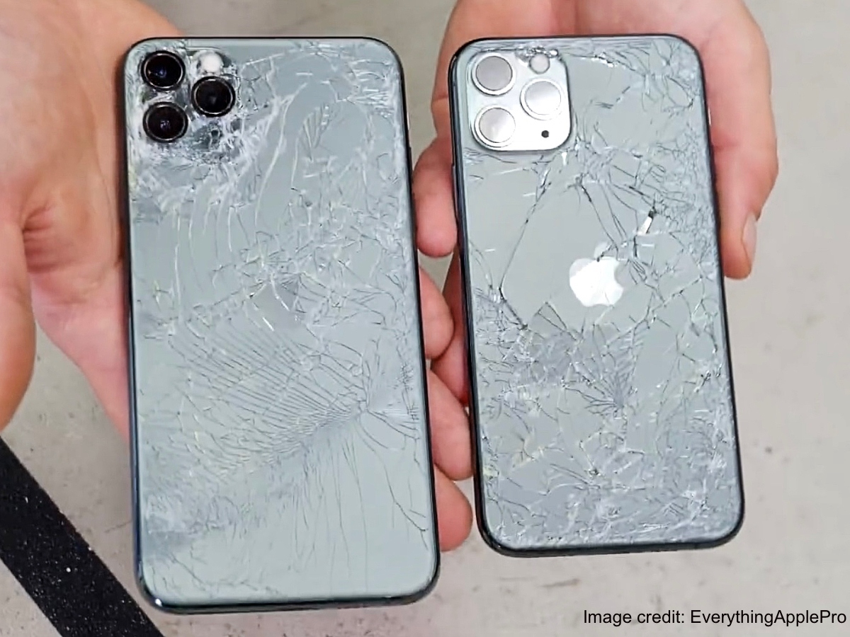 Iphone 11 Pro Max Drop Test Watch Apple Iphone 11 Pro Iphone 11 Pro Max Being Dropped Repeatedly On A Concrete Floor Times Of India
