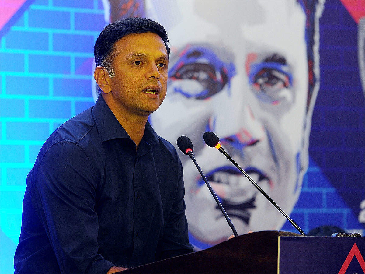 Rahul Dravid at the Times Shield prize distribution function at the MCA Lounge in BKC in Mumbai on Friday. (TOI Photo)