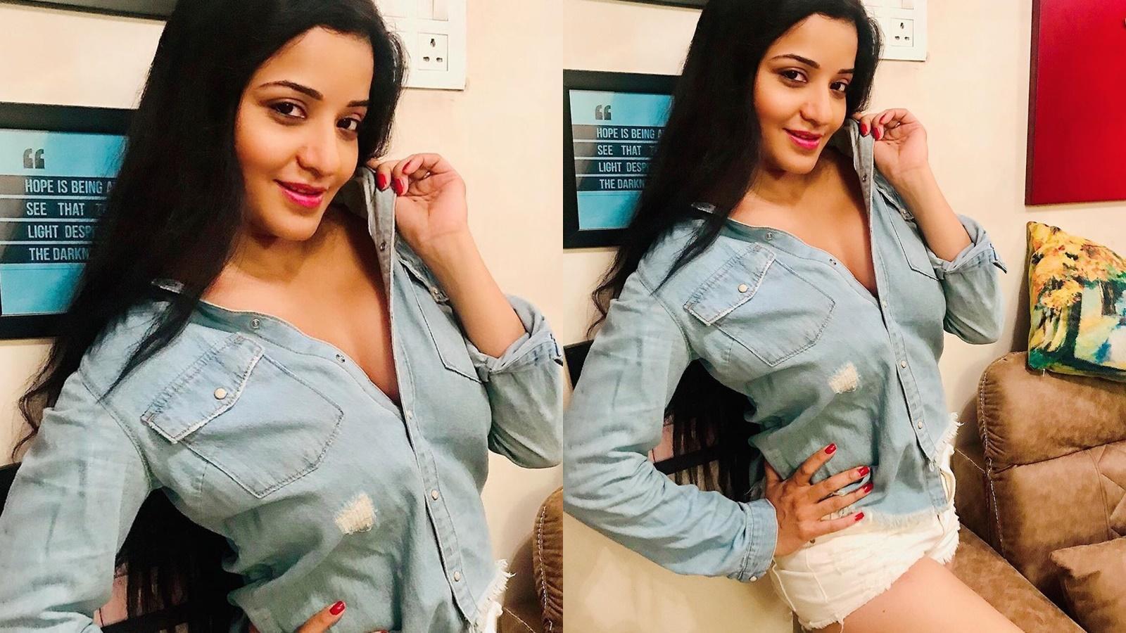 Hotness Alert! Bhojpuri diva Monalisa steams up the cyberspace with her denim-on-denim look!