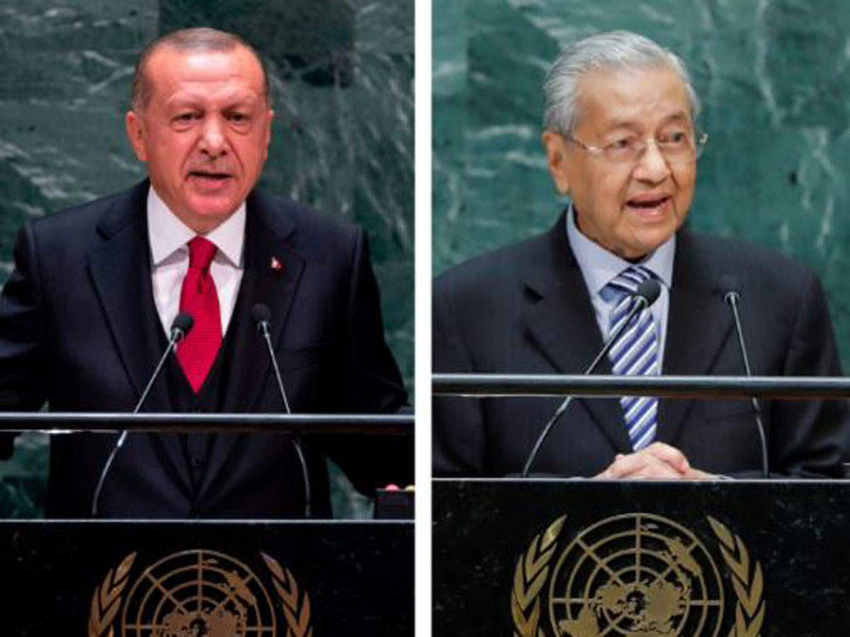 Turkey President Recep Tayyip Erdogan and Malaysian PM Mahathir Mohamad