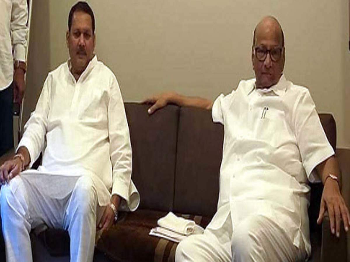 File photo of Udayanraje Bhosale (Left) With NCP chief Sharad Pawar.