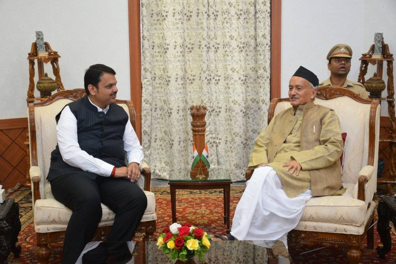 Maharashtra Government Formation: Amid power-sharing tussle, CM Fadnavis,  Shiv Sena's Raote meet Maharashtra governor | India News - Times of India