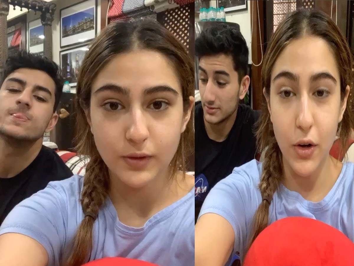 Sara Ali Khan shares a funny video with brother Ibrahim Ali Khan to wish  her fans 