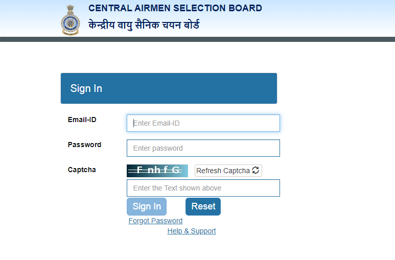 airmenselection official website