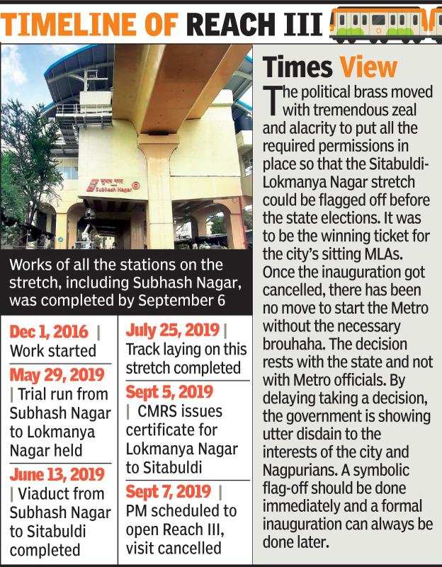 Works of all the stations on the stretch, including Subhash nagar by September 6