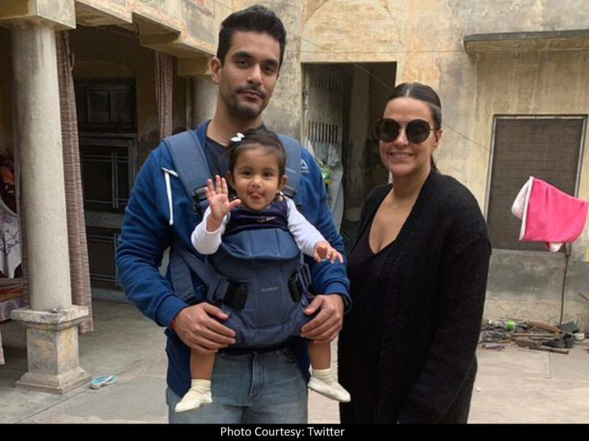 Photo: Neha Dhupia, Angad Bedi and Mehr come together for the ...
