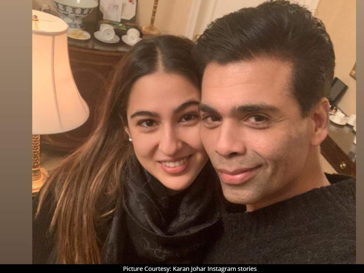 In Pic Karan Johar Shares A Sweet Selfie With Sara Ali Khan On Instagram Hindi Movie News Times Of India sweet selfie with sara ali khan