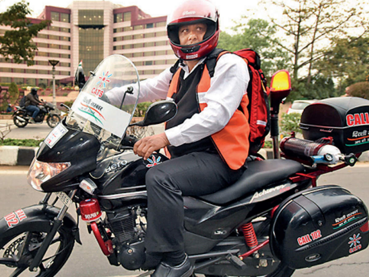 Bike ambulance service was launched in February 2019.