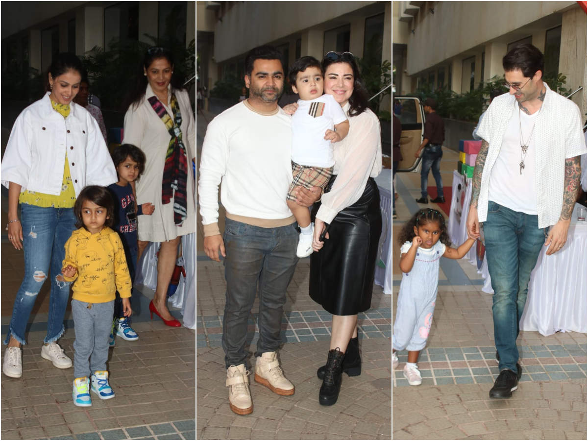 Bollywood Celebs Attend Urvashi Sharma And Sachiin Joshi S Son Shivash S Birthday Bash With Their Kids View Pictures Hindi Movie News Times Of India
