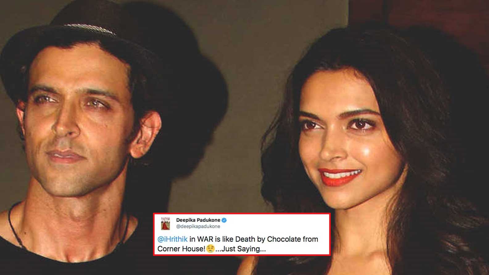 Deepika Padukone Calls Hrithik Roshan S War Look Death By Chocolate Hindi Movie News Bollywood Times Of India deepika padukone calls hrithik roshan s war look death by chocolate