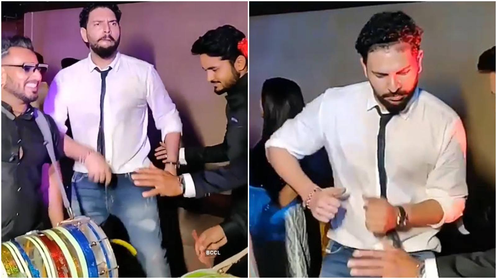 Yuvraj Singh Sets The Stage On Fire As He Grooves To Punjabi Beats With Groom Manish Pandey Hindi Movie News Bollywood Times Of India