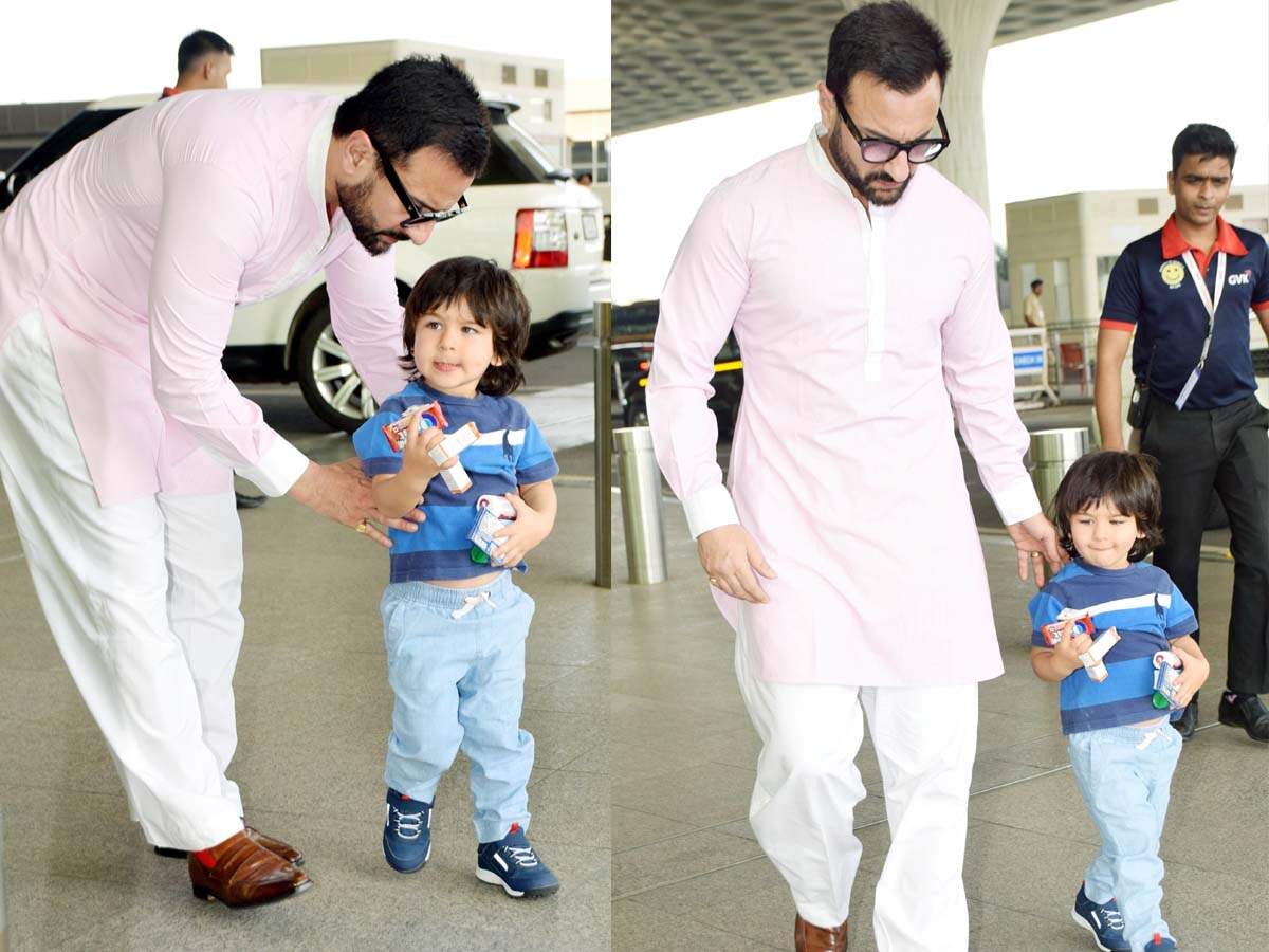 Watch
: Saif Ali Khan Turns Pacifier For His Son Taimur Ali Khan At The Airport | Hindi Movie News