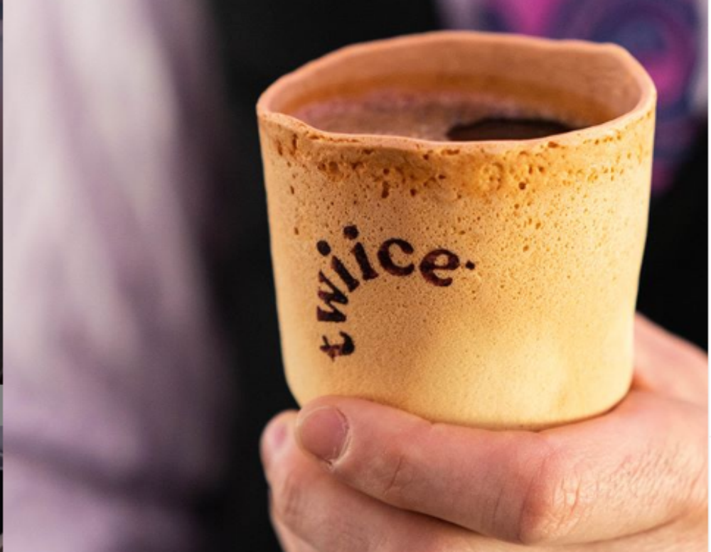 This airline serves coffee in vanilla flavoured edible cups to cut down waste
