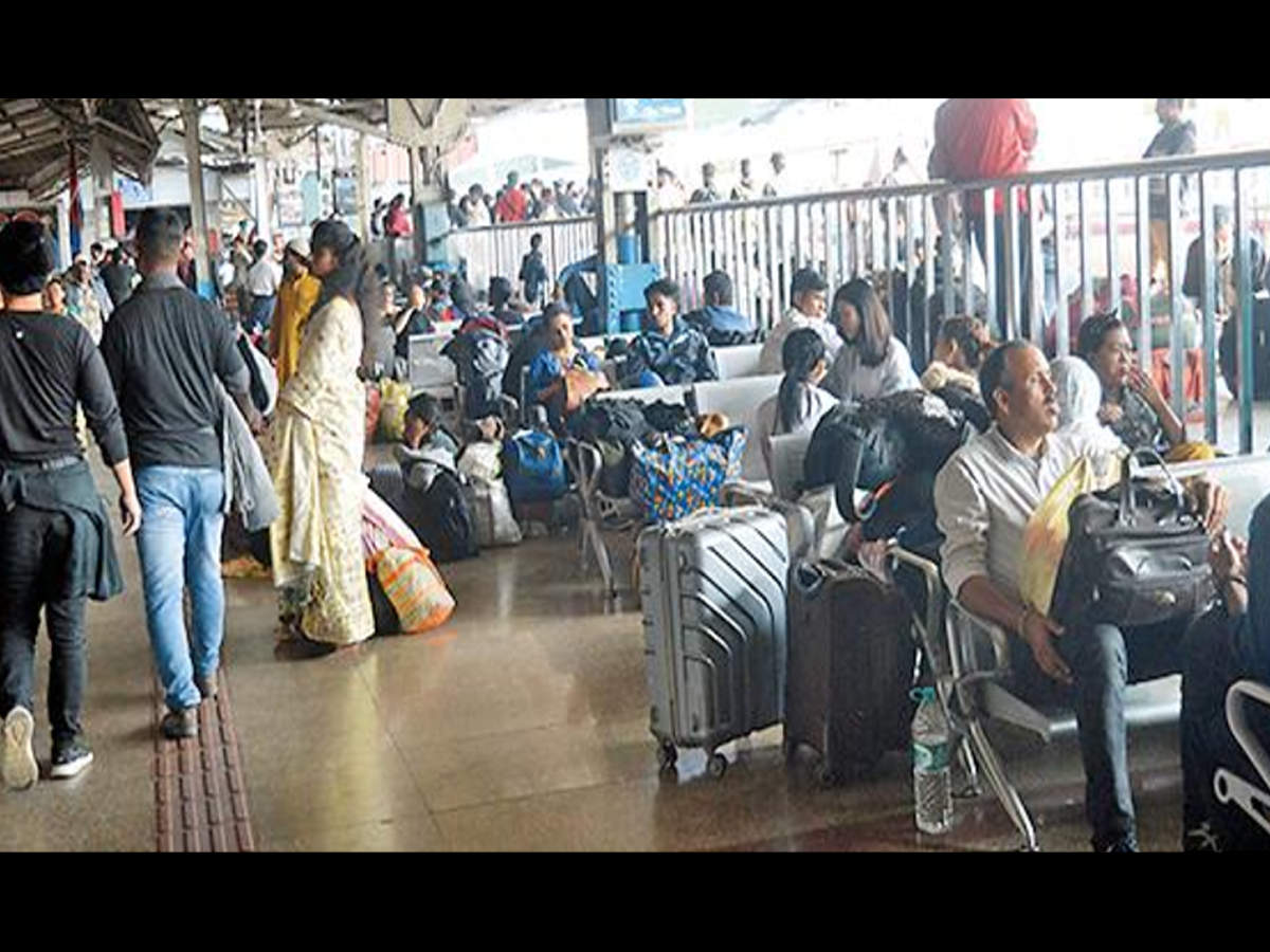 Passengers stranded at the Guwahati railway station