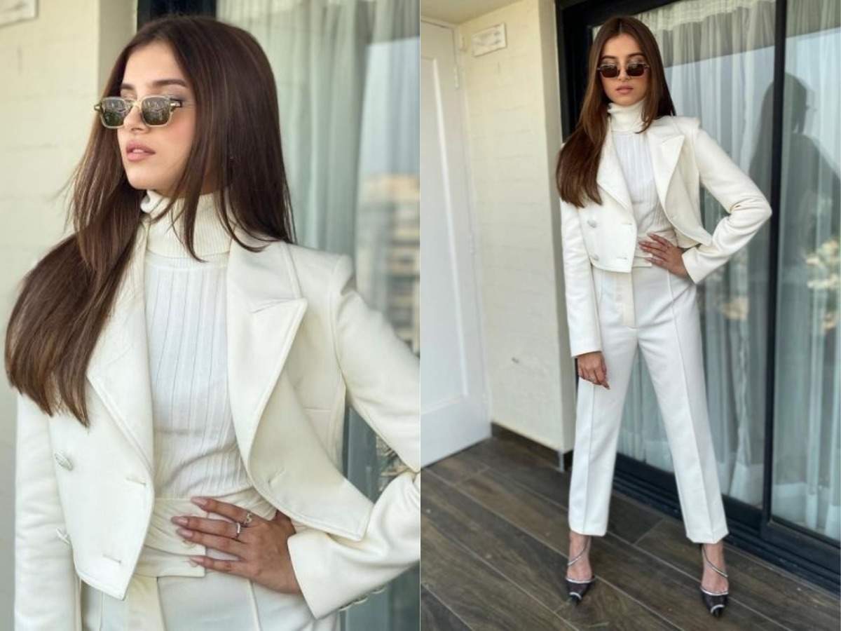 Tara Sutaria beats the heat white in white casual outfit, carries