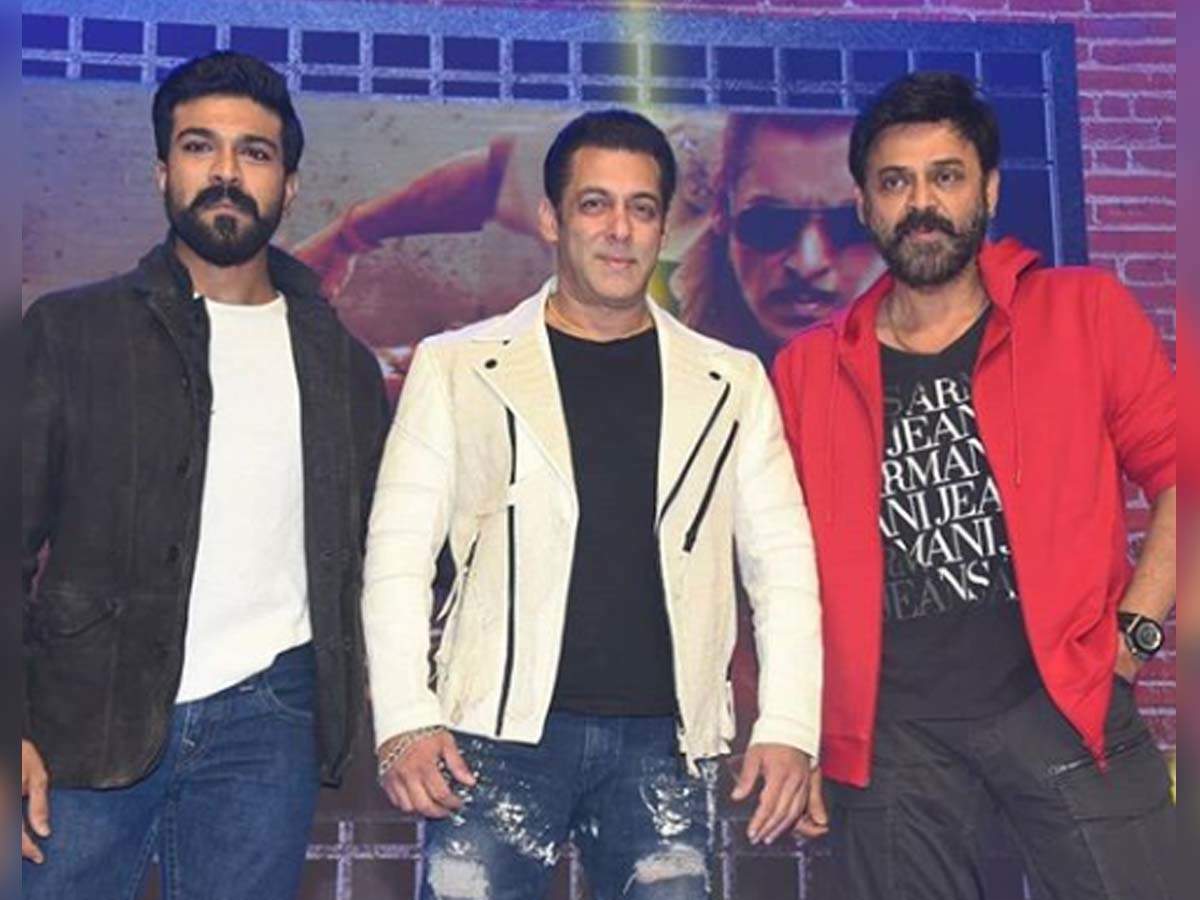 Photos: Salman Khan and 'Dabangg 3' cast promote the film in Hyderabad with Daggubati Venkatesh and Ram Charan | Hindi Movie News - Times of India
