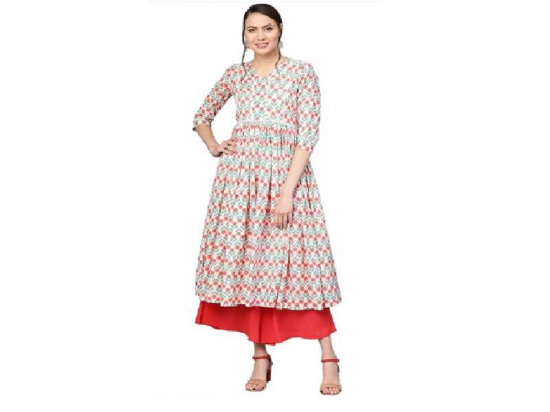 block print kurtis design