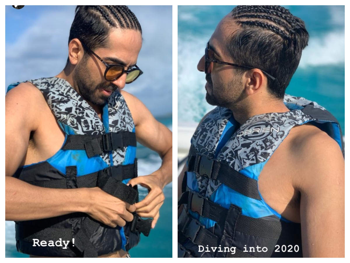 Photos: Ayushmann Khurrana flaunts a new hair-do as he holidays in the  Bahamas | Hindi Movie News - Times of India
