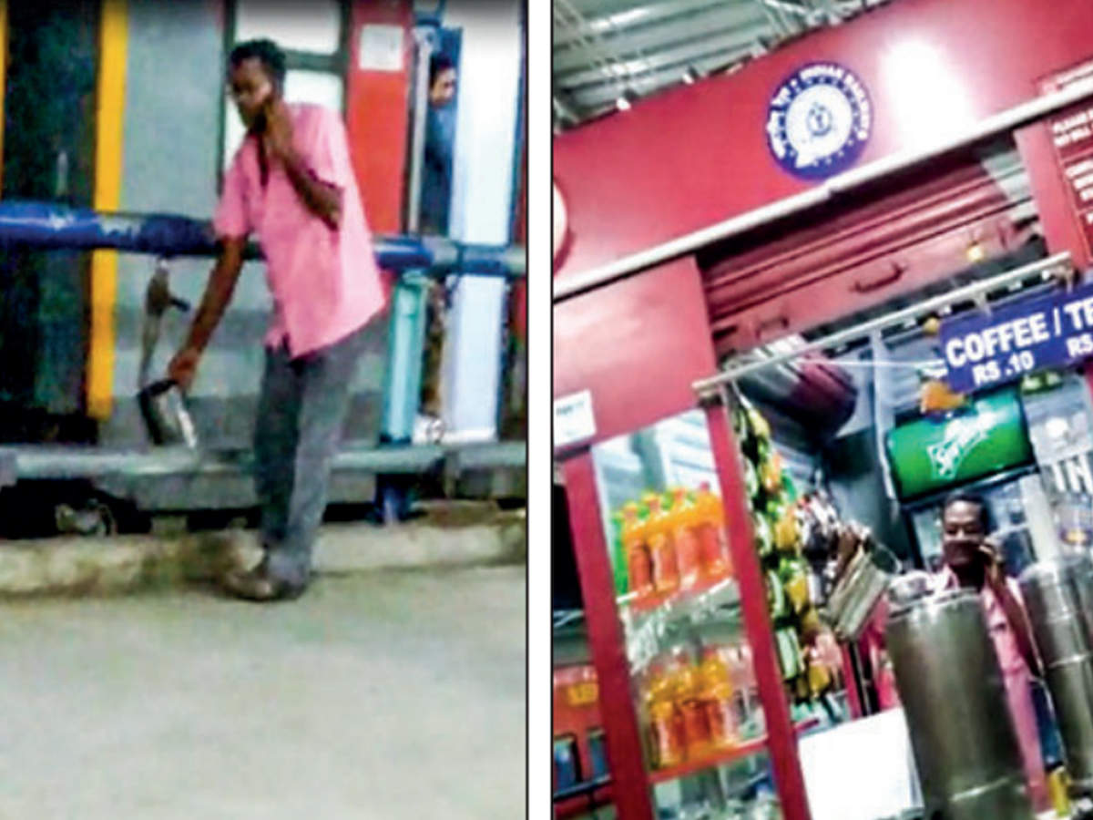 Screengrabs of a video posted by a rail passenger on Twitter showed a vendor at the food stall on platform 7 of Egmore railway station take water from the hydrants, used to refill toilets on trains, to fill a kettle used to boil milk