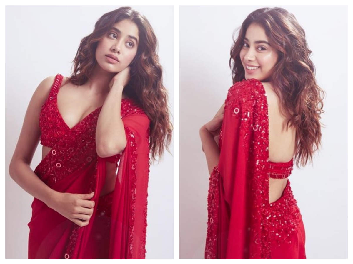 Janhvi Kapoor raises the hotness quotient in her ravishing red ...