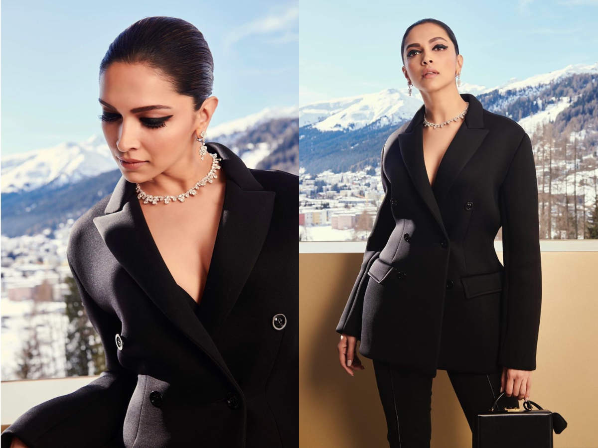 Deepika Padukone wore a double-breasted blazer with a long coat - Times ...