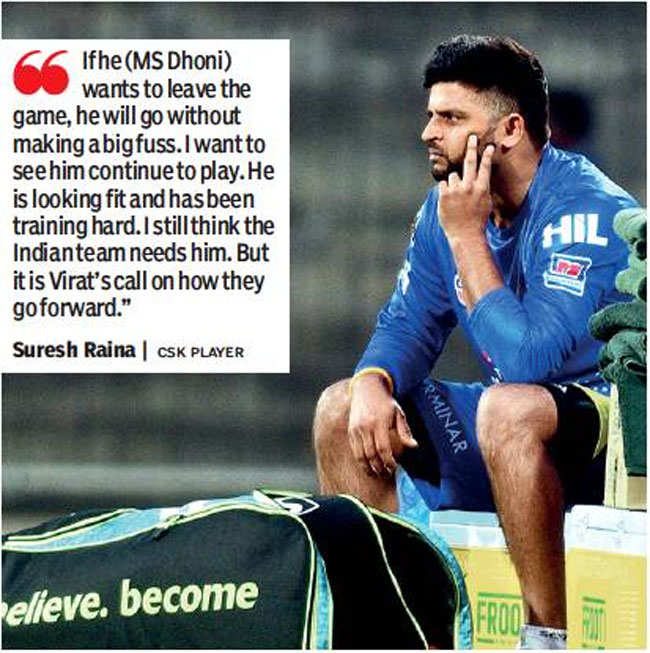 MS Dhoni is fit and Indian team needs him: Suresh Raina | Cricket News -  Times of India