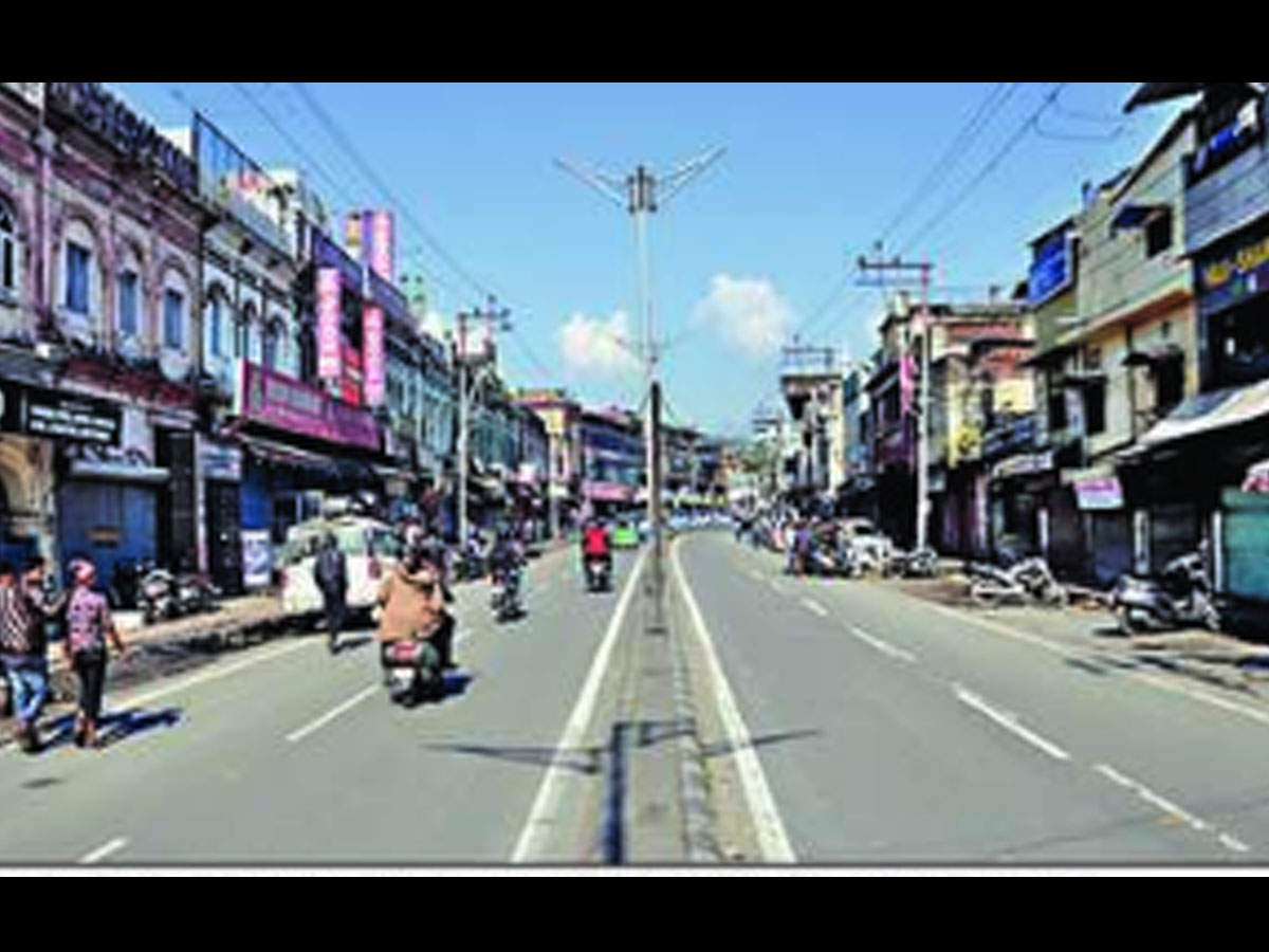 Some roads in Dehradun wore a deserted look on Wednesday.