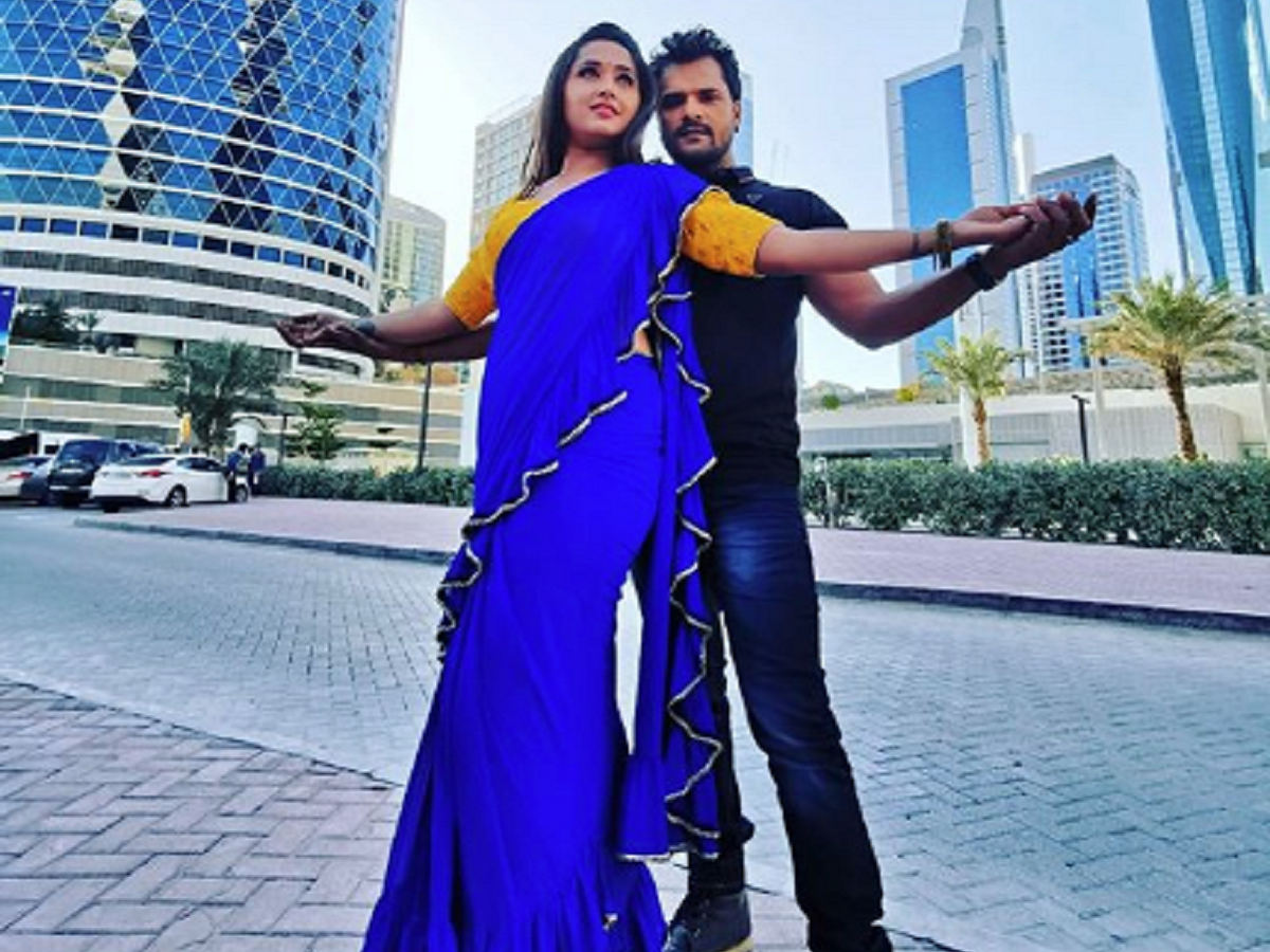 Kajal Raghwani shares a romantic picture with co-star Khesari Lal Yadav |  Bhojpuri Movie News - Times of India