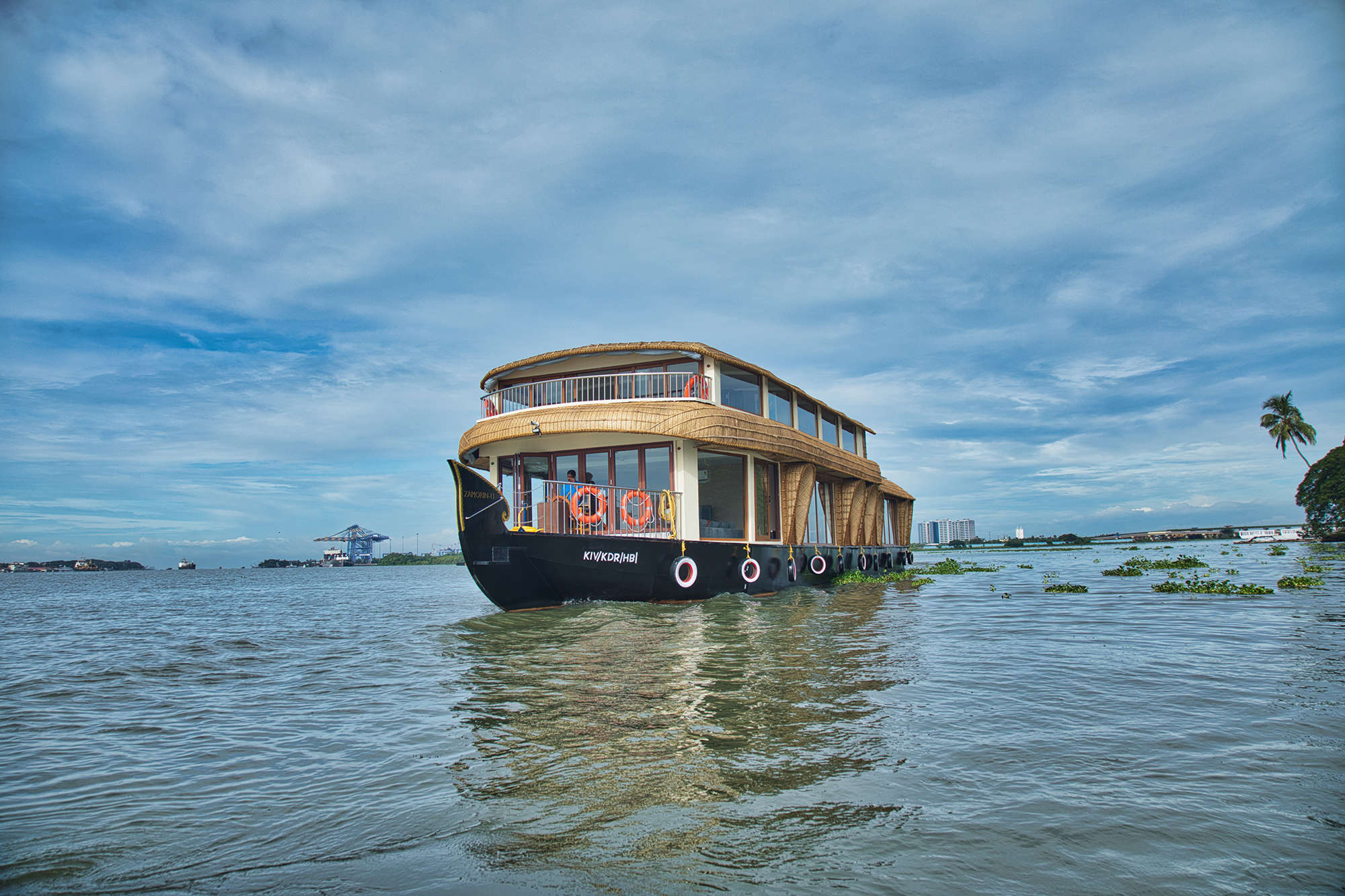 There is a luxury houseboat doing the rounds on Kerala backwaters