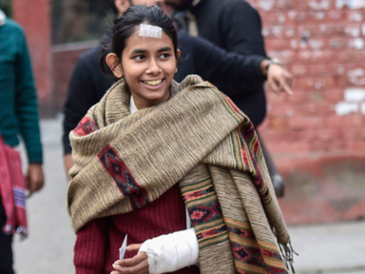 JNUSU president Aishe Ghosh who suffered injuries in the attack was also questioned (File photo)