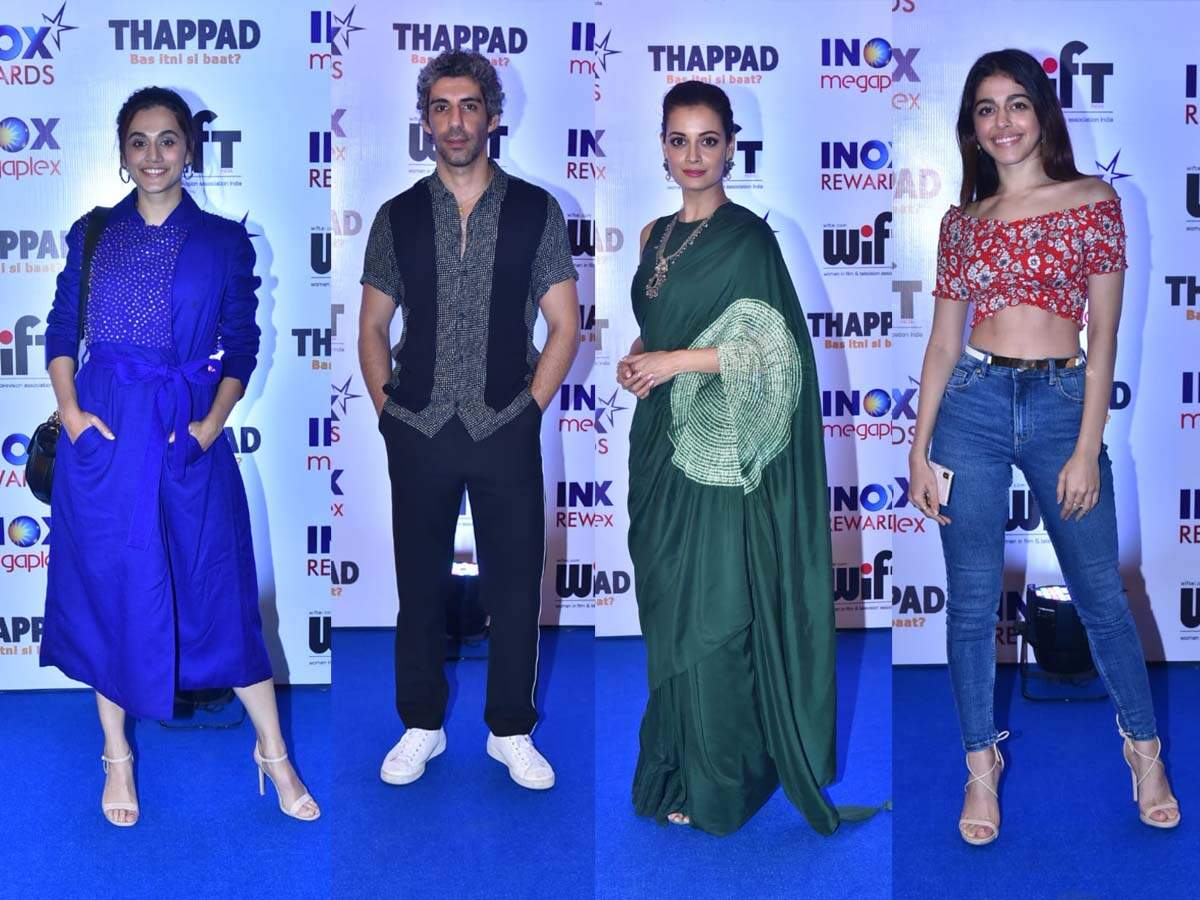 Photos: Taapsee Pannu, Dia Mirza, Alaya F, Jim Sarbh and other Bollywood celebs attend the screening of ' thumbnail