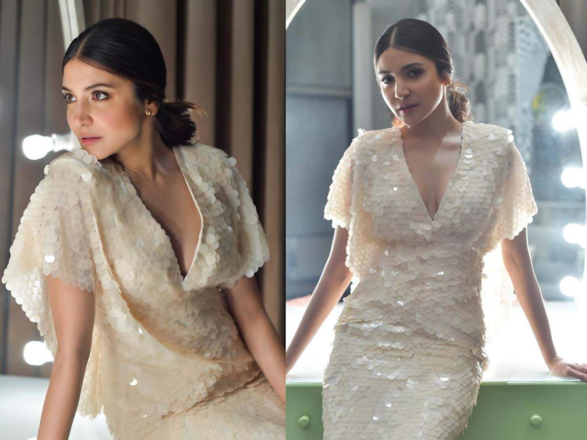 We can't help but fall in love with these pictures of Anushka Sharma in a white sequined ensemble! thumbnail