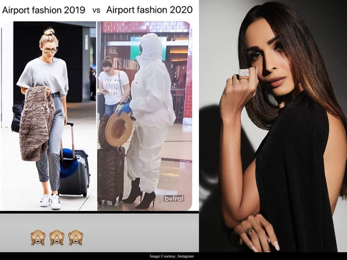 Malaika Arora shares a hilarious meme on airport fashion and it has a  'Coronavirus' connection | Hindi Movie News - Times of India