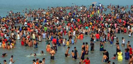 A file photo of devotees taking a dip in the Ganga river
