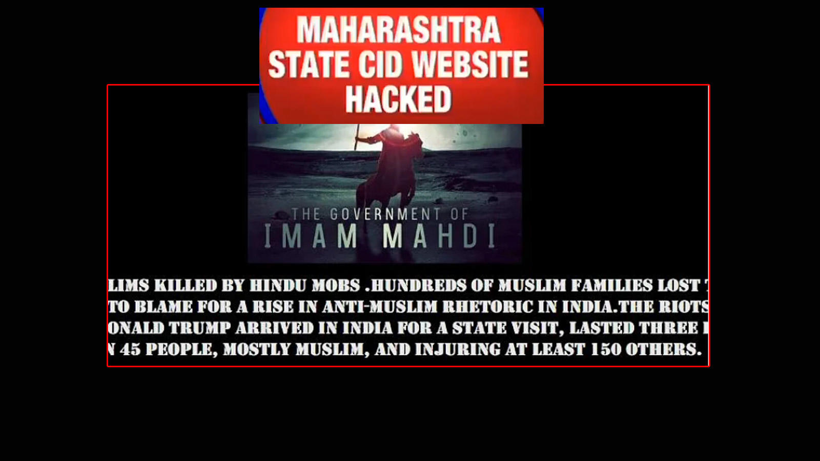 Modi Government Stop Hurting Muslims Maharashtra Cid Website