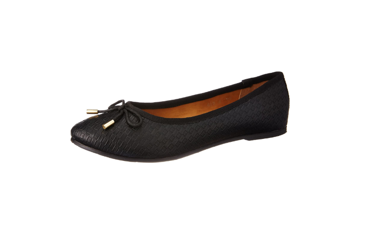 plain black ballet flats