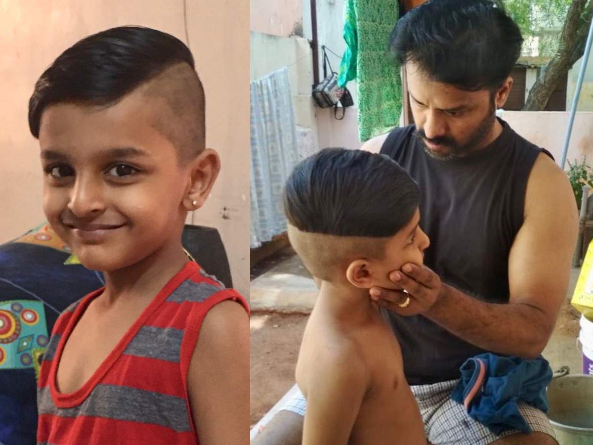 Pictures of director Gaurav Narayanan giving his son a haircut go ...