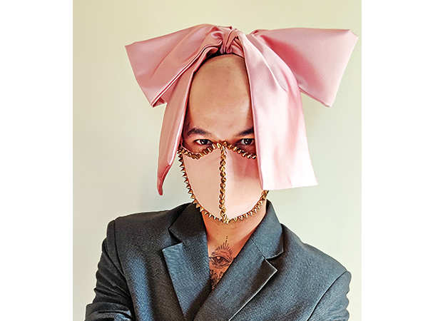 Mumbai-based bow-tie designer Mayur Saroj Rajput created a mask to pay tribute to his favourite artiste, Lady Gaga