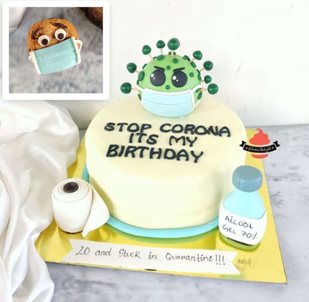 Kolkata home baker comes up with a corona cake to spread awareness |  Kolkata News - Times of India
