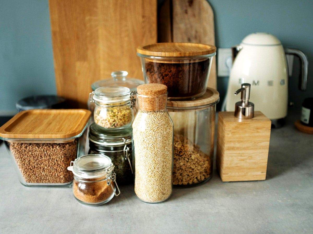 Glass Jars for Kitchen: Make your kitchen plastic-free with glass jars |  Most Searched Products - Times of India