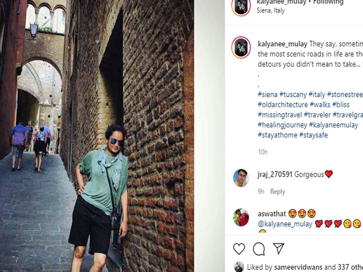 Kalyanee Mulay Remembers Her Italy Vacation Amid Lockdown Shares Throwback Picture Marathi Movie News Times Of India