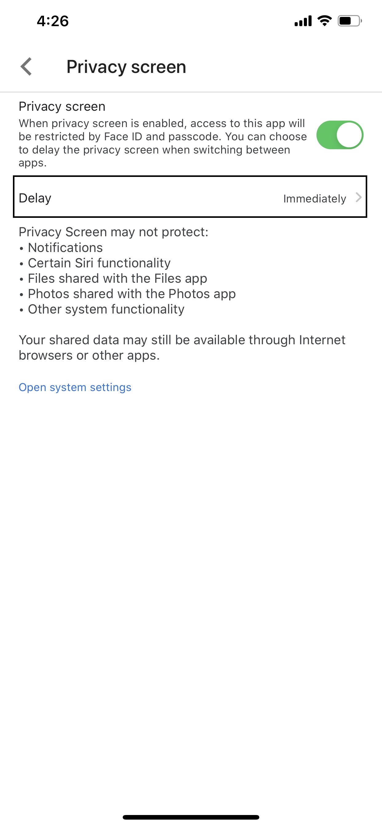 How to lock Google Drive using the Privacy Screen feature on iPhone and