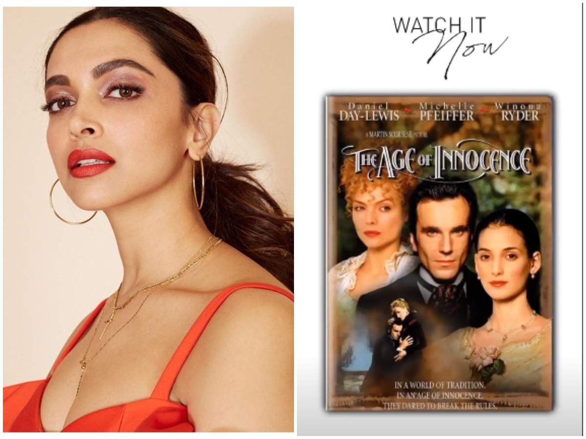 Deepika Padukone Is Catching Up On Films Amid Lockdown Recommends Fans To Watch The Age Of Innocence Hindi Movie News Times Of India